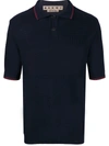 Marni Knitted Polo Shirt In Blue