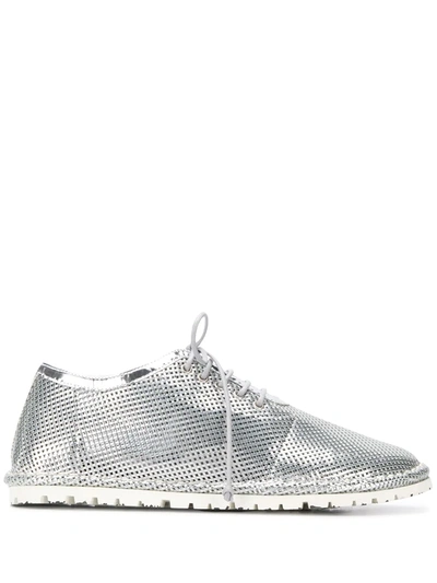 Marsèll Micro-perforated Oxford Shoes In Silver