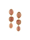 Goossens Three Cabochons Earrings In Pink