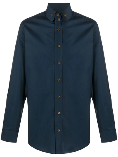 Vivienne Westwood Krall Button-down Cotton Shirt In Blue