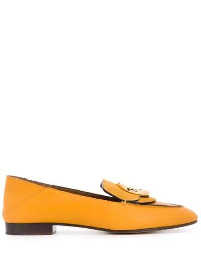 Chloé Monogram Loafers In Yellow