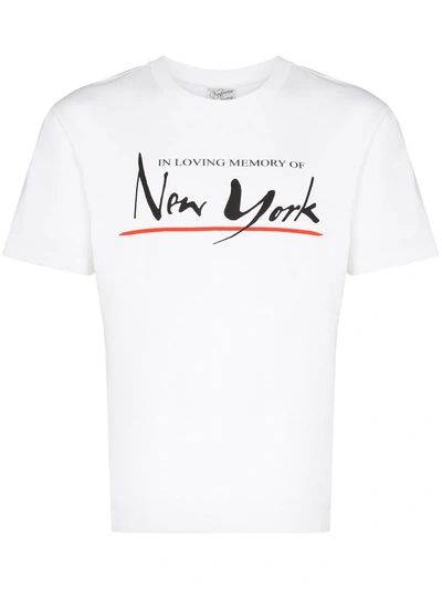Vaquera Ny Is Dead Printed Cotton T-shirt In White