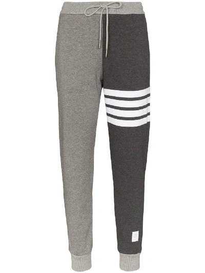 Thom Browne 4-bar Print Split Track Pants In Grau