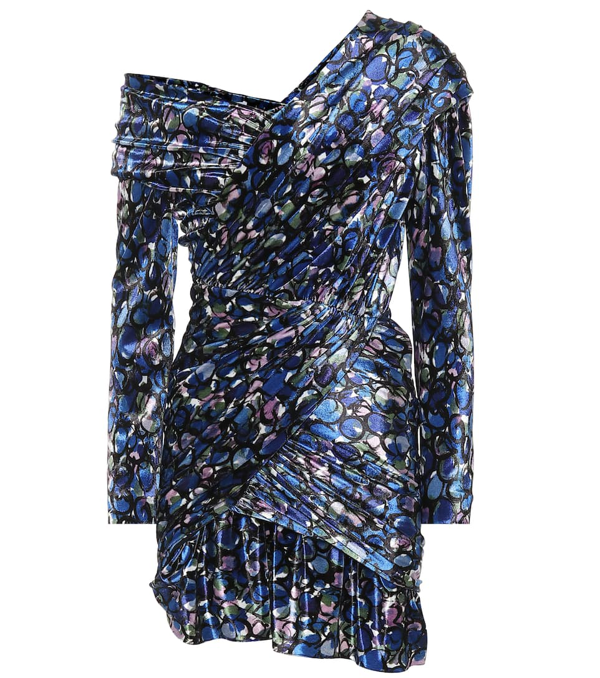 blue velvet balenciaga dress