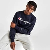 Champion Men's Core Script Crewneck Sweatshirt In Blue