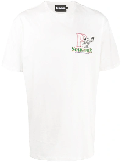 Pas De Mer Logo Print T-shirt In White