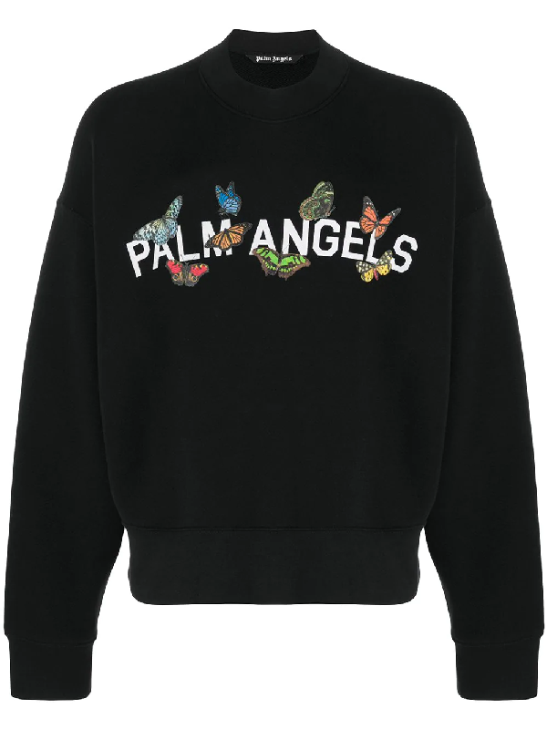 palm angels butterfly sweatshirt