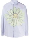 Jacquemus Flower Print Shirt In Green