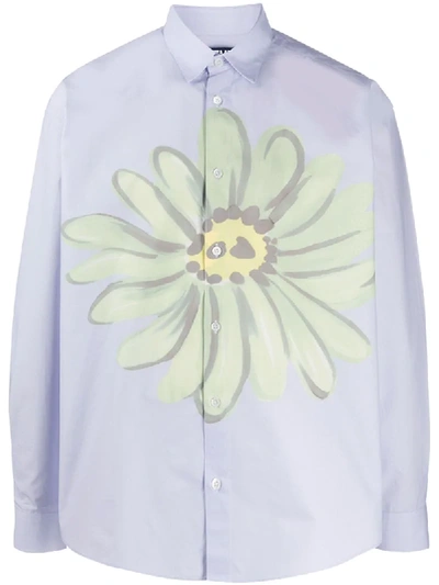 Jacquemus Flower Print Shirt In Green