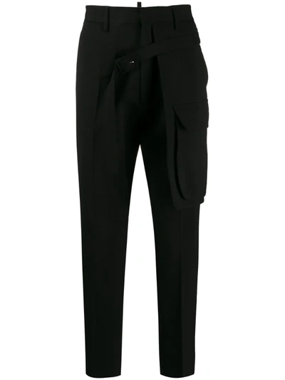 Dsquared2 Tapered Trousers In Black