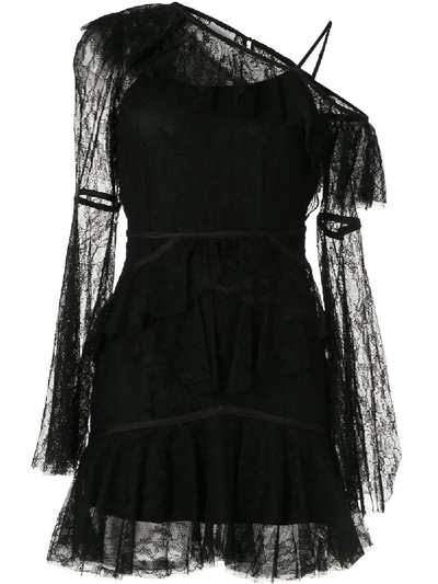 Alice Mccall Shadow Love Chantilly Lace Mini Dress In Black | ModeSens