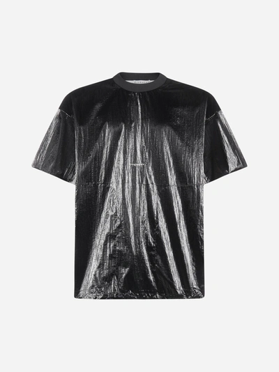 Givenchy Washed Velvet Effect Nylon T-shirt In Black