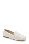 Amalfi By Rangoni Dominic Leather Penny Loafer In White Bantus Leather