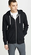 Reigning Champ Mid Weight Terry Zip Hoodie In Black