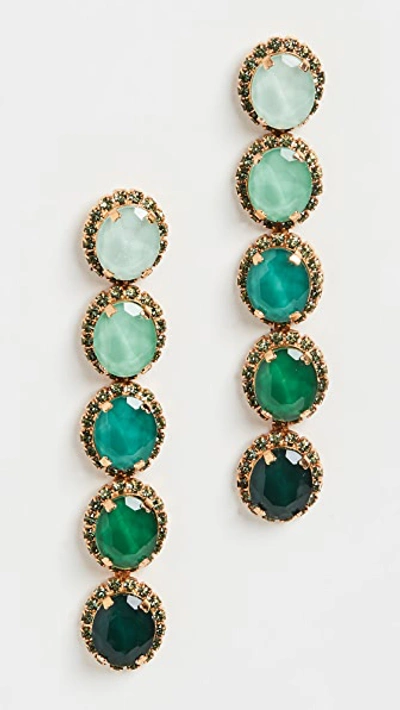 Elizabeth Cole Von Earrings In Green