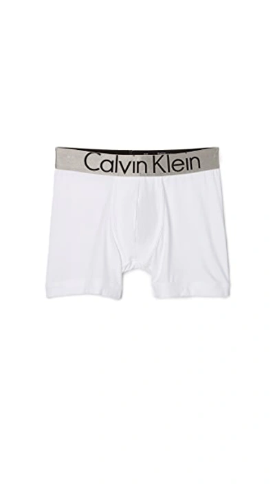 Calvin Klein Underwear Steel Micro Boxer Briefs In White