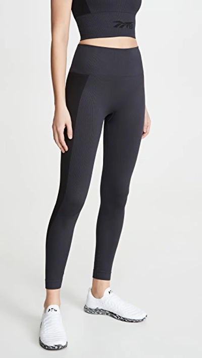 Victoria Beckham Rbk Vb Seamless Workout Tights In Lead/black
