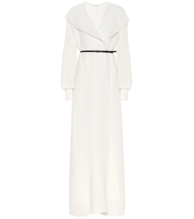 The Row Hania Georgette Maxi Dress In Off-white