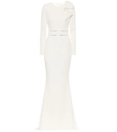 Safiyaa Heliconia Stretch-crêpe Gown In White
