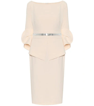 Safiyaa Alondra Stretch-crêpe Midi Dress In Beige