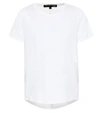Veronica Beard Carla Button Shoulder T-shirt In White