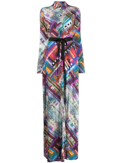 A.f.vandevorst Digital-print Maxi Dress In Blue