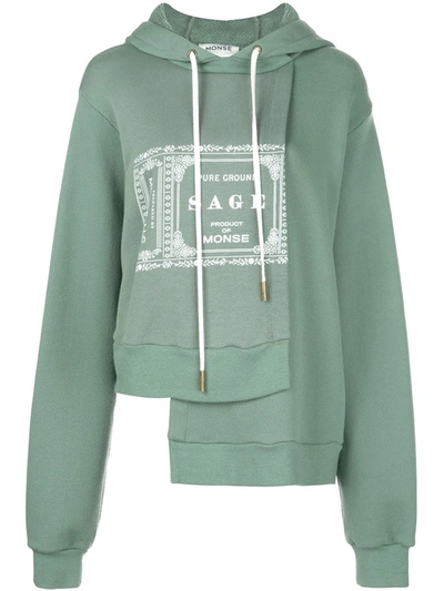 Monse Sage Double Layer Hoodie In Green