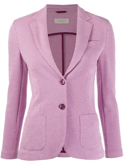 Circolo 1901 Honeycomb-effect Single Breasted Blazer In Pink