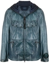 C.p. Company Wax-effect Windbreaker In Blue