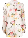 Semicouture Long-sleeved Floral-print Shirt In Neutrals