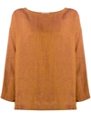 Forte Forte Loose-fit Linen Blouse In Orange