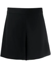 P.a.r.o.s.h Flared Shorts In Black