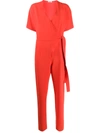 P.a.r.o.s.h Panter Short Sleeved Jumpsuit In Red