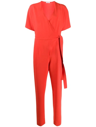 P.a.r.o.s.h Trouserer Short Sleeved Jumpsuit In Red