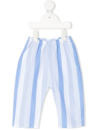 Douuod Babies' Striped Straight-leg Trousers In White