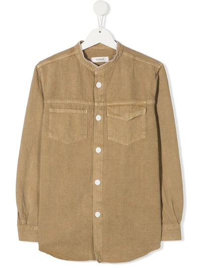 Dondup Kids' Button Denim Jacket In Neutrals