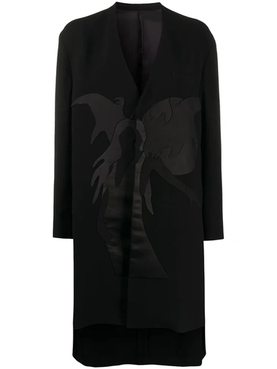 Undercover Patchwork Midi Coat In Black