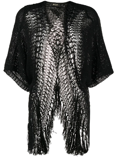 Mes Demoiselles Caicos Loose Knit Cardigan In Black