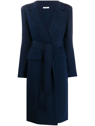 P.a.r.o.s.h Belted Trench Coat In Blue