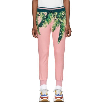 Dolce & Gabbana Dolce And Gabbana Pink Floral Lounge Pants In Hf1nm Pink