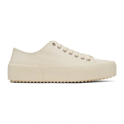 Jil Sander Off-white Canvas Sneakers In 103 Opale