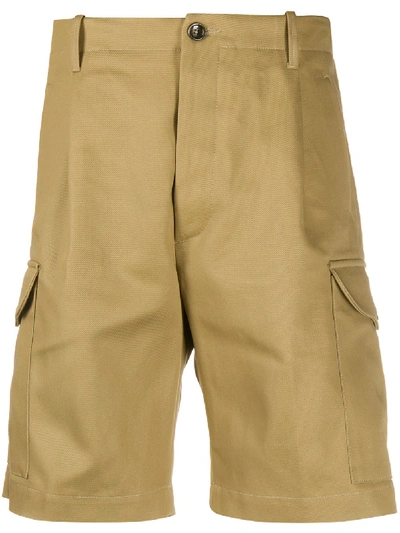 Nine In The Morning Pleated Cargo Shorts In Neutrals