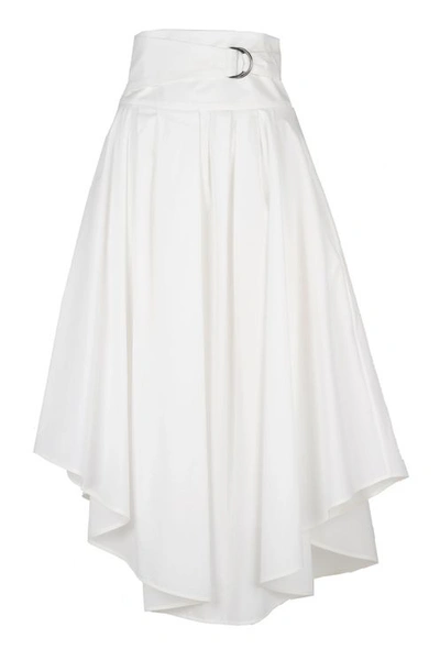 Brunello Cucinelli Fitted Waist Skirt In White