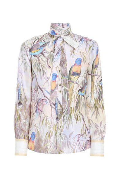 Zimmermann Women's Candescent Printed Silk Shirt