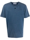 Craig Green Eyelet-detail Acid-washed T-shirt In Blue Acid