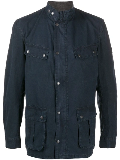 Barbour Front Pockets Jacket In Navy