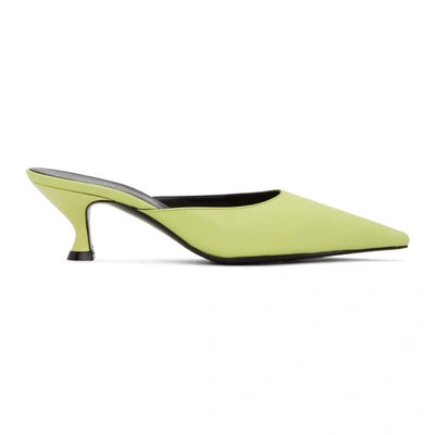 Kwaidan Editions Pointed-toe 25mm Mules In Lime