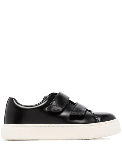 Eytys Black Doja Velcro Leather Sneakers