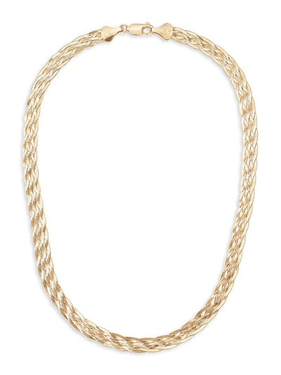 Lana Jewelry 14k Liquid Gold Braided Choker Necklace