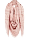 Fendi Ff Monogram Jacquard Shawl In Pink